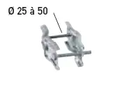 COLLIER D'HAUBANAGE 2 MACHOIRES pour MATS Ø 25 à 50 mm ZB ERARD