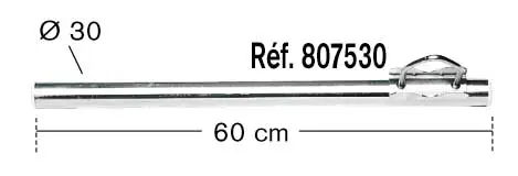 BRAS DE DEPORT DROIT Ø 30 mm, Long 60 cm ERARD