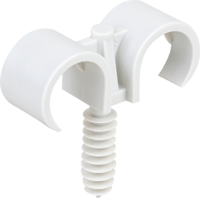 CLIPS DE FIXATION DOUBLE AVEC CHEVILLE POUR ICTA OU IRL Ø25mm EUR'OHM