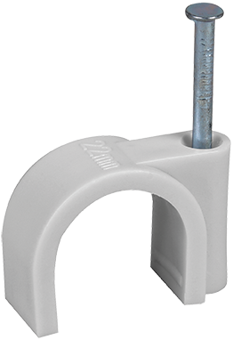 ATTACHE PONTET POUR TUBE IRL /CABLE Ø 25mm POINTE 50 mm GRISE EUR'OHM