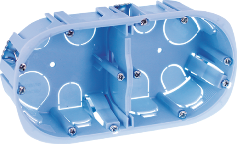 BOITE D'APPAREILLAGE CLOISON 2 POSTES Ø 67 mm, PROF 40 mm  EUR'OHM