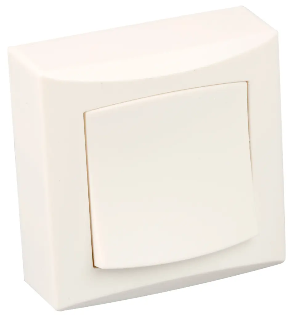 INTERRUPTEUR OU VA ET VIENT AVEC SOCLE, POSE SAILLIE  BLANC EUR'OHM