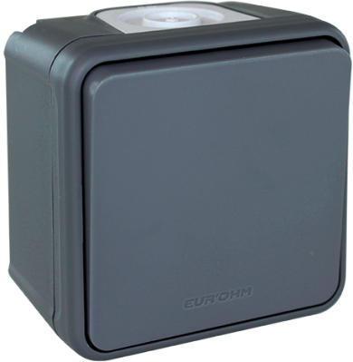 MONOBLOC BOUTON POUSSOIR 10 A ETANCHE SAILLIE IP55 OXXO GRIS EUROHM