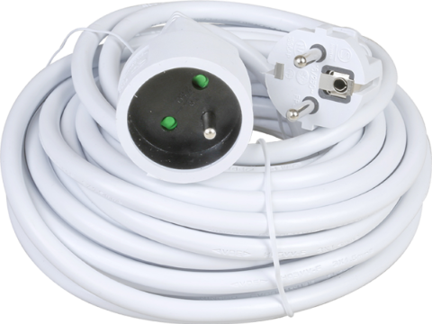PROLONGATEUR  2P+T 10/16A 230V 3x1.5mm²  10m BLANC EUR'OHM