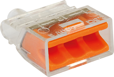 BORNE TRANSPARENTE 3 ENTREES ORANGE EUROHM