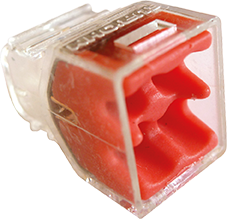 BORNE TRANSPARENTE 4 ENTREES ROUGE EUROHM