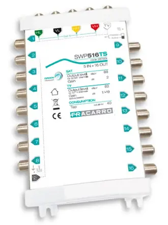 COMMUTATEUR COMPACT 5 ENTREES  16 SORTIES ACTIF/PASSIF FRACARRO