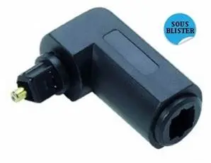 ADAPTATEUR TOSLINK COUDE A 90 °ROTATIF 360° - Mâle/Femelle PRIVILEGE
