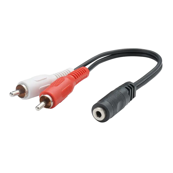 ADAPTATEUR 2 RCA mâle / JACK 3.5 mm Femelle - 20 cm ERARD CONNECT