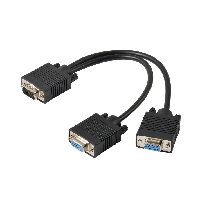 DOUBLEUR VGA : 1 VGA Mâle / 2 VGA Femelle, 20cm  ERARD CONNECT