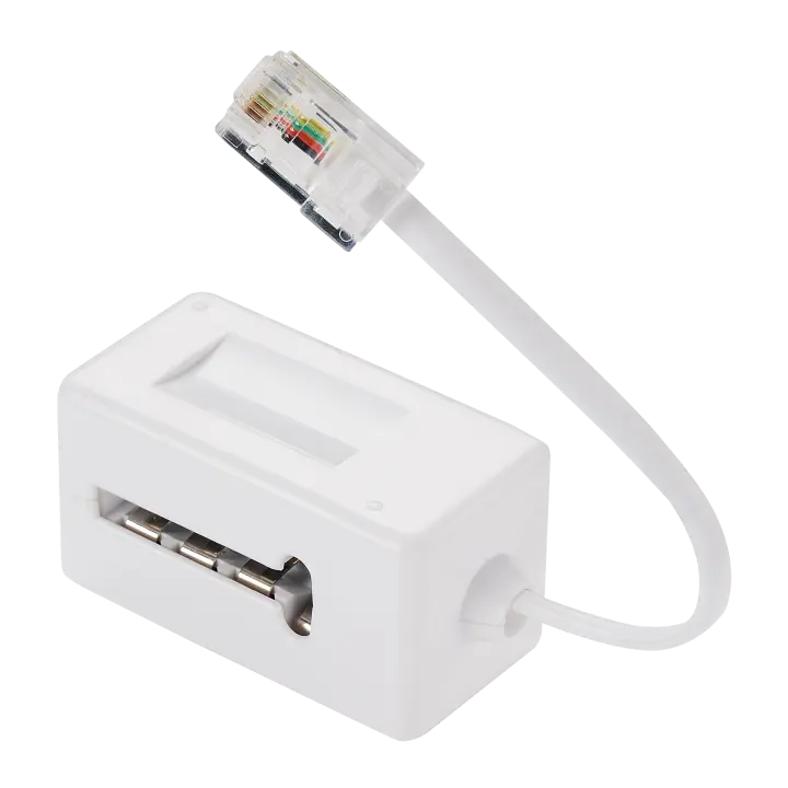 ADAPTATEUR PRISE "T" Femelle / RJ45 Mâle   10 cm   ERARD CONNECT