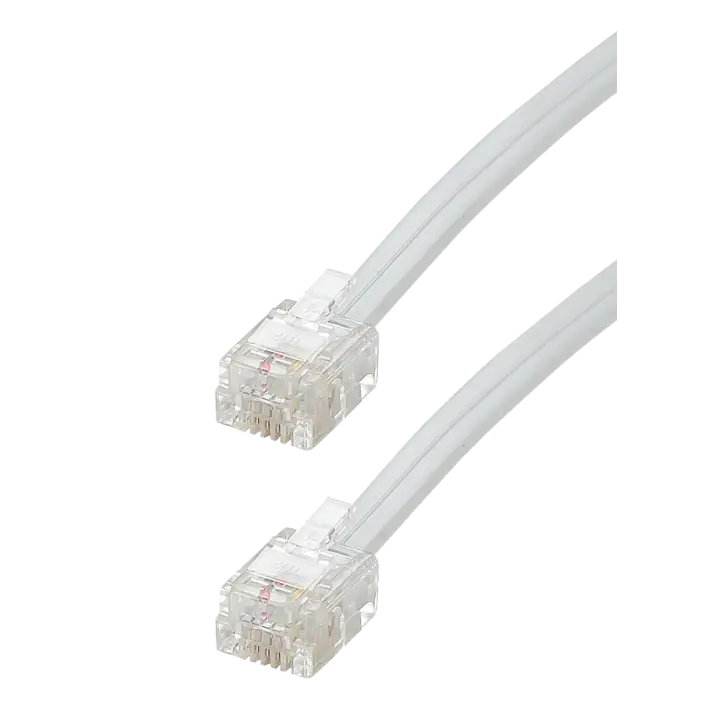 CORDON RJ11 Mâle / Mâle - Haut Débit ADSL - BLANC  10 M ERARD CONNECT