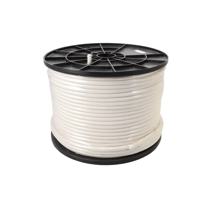 BOBINE DE CABLE COAXIAL 19 VATC  Ø 6.8 mm - BLANC  15 M 