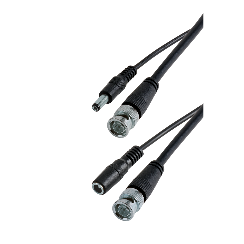 CORDON BNC Mâle + Alim.12V Mâle / BNC Mâle + Alim 12V Femelle  20 M