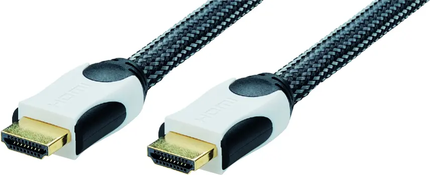CORDON HDMI 1.4 HIGH SPEED WITH ETHERNET - TRESSE - PREMIUM - 2 M