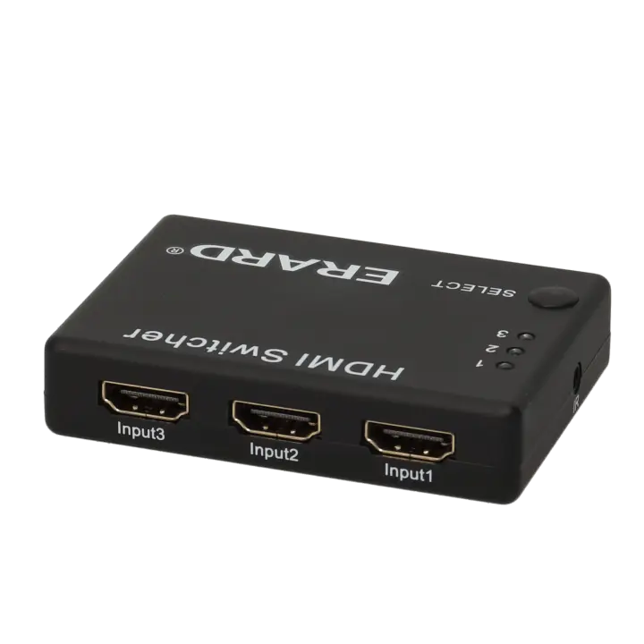 SELECTEUR HDMI 1080P 3 x 1 DEPORT IR + TELECOMMANDE
