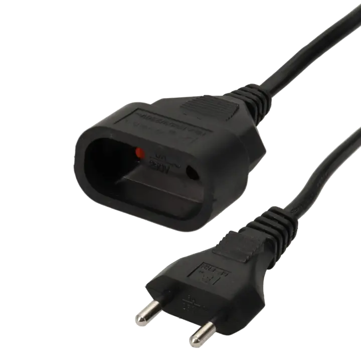 RALLONGE ELECTRIQUE 2 POLES NOIRE - 3M  ERARD CONNECT