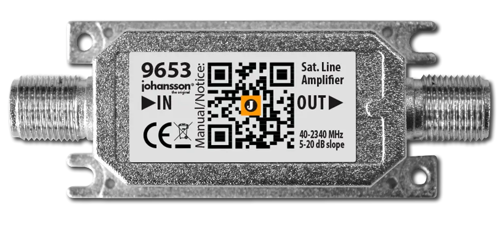 AMPLIFICATEUR DE LIGNE 18 dB 950-2150 MHz JOHANSSON