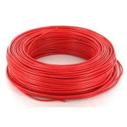 FIL ELECTRIQUE H07V-R 6 mm² ROUGE (bobine 100 Mètres - prix au M) RCT
