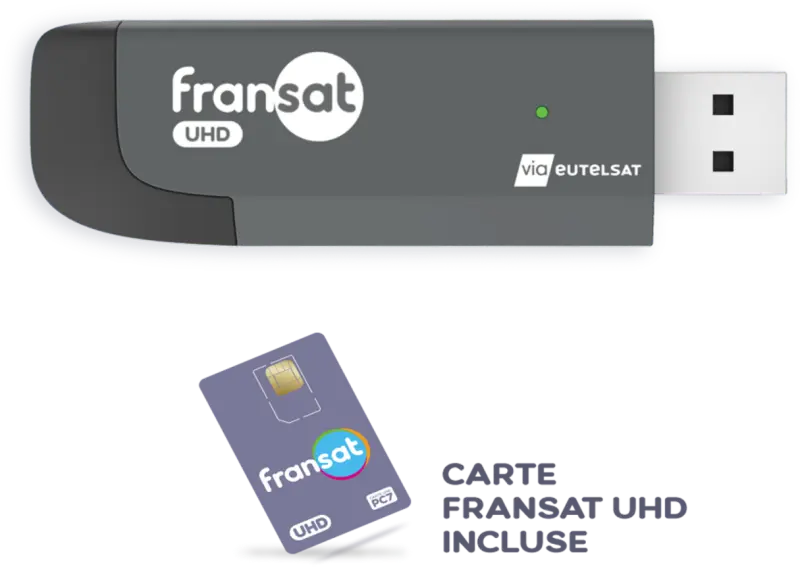 CLE USB FRANSAT 4K UHD + CARTE FRANSAT SERVIMAT