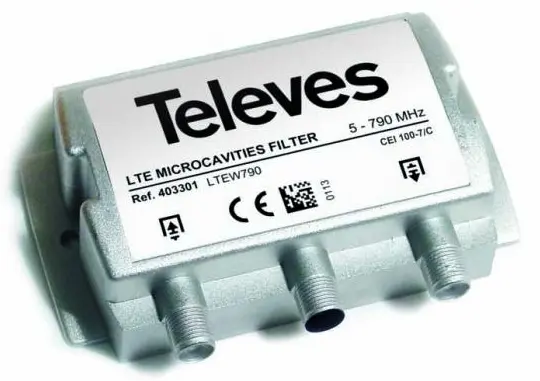 FILTRE MICROCAVITE LTE 4G VHR "F" 5-790 MHz TELEVES
