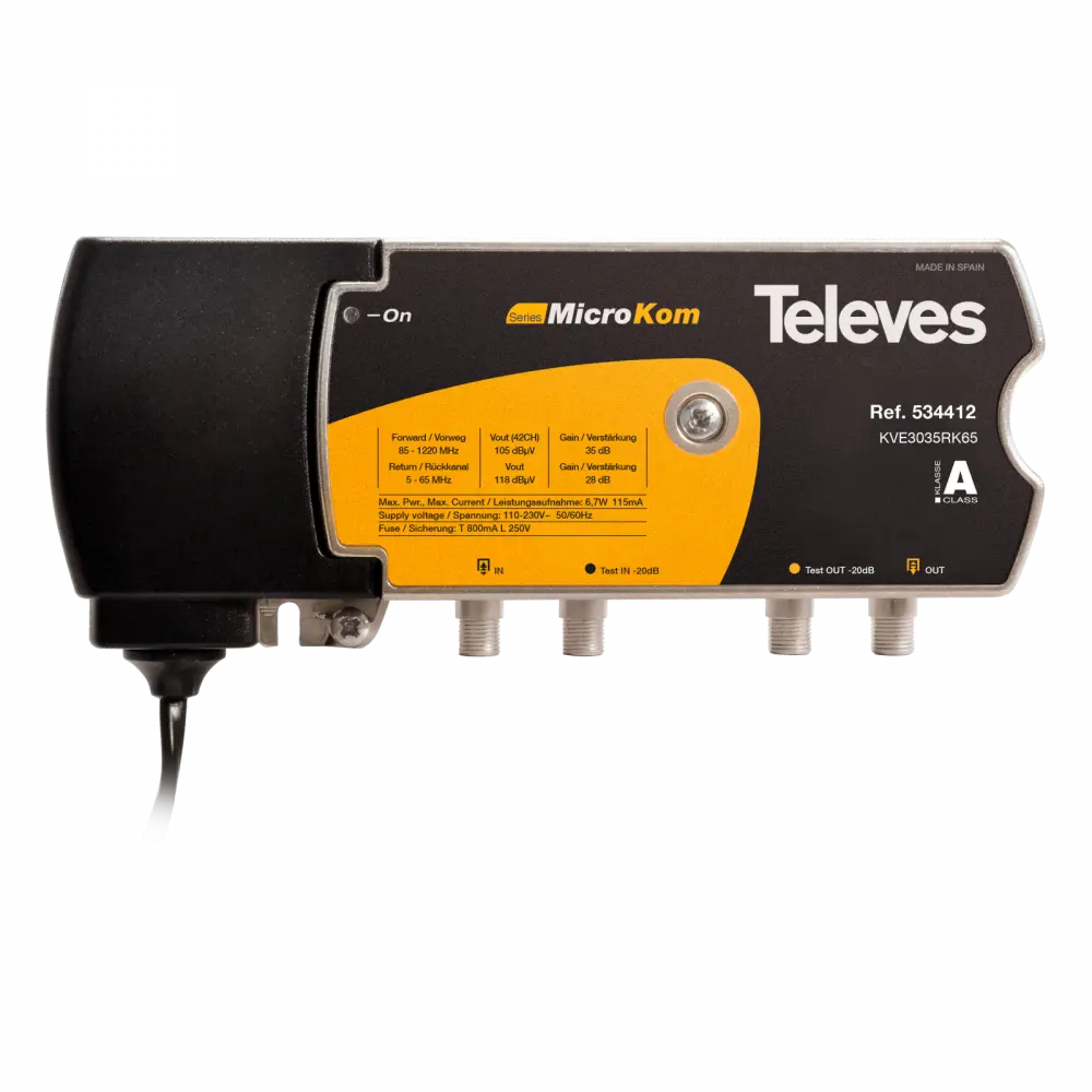 AMPLI C3  1E/1S -85-1220Mhz-GAIN 30-35dB-Vs 118/121dB + VR - TELEVES