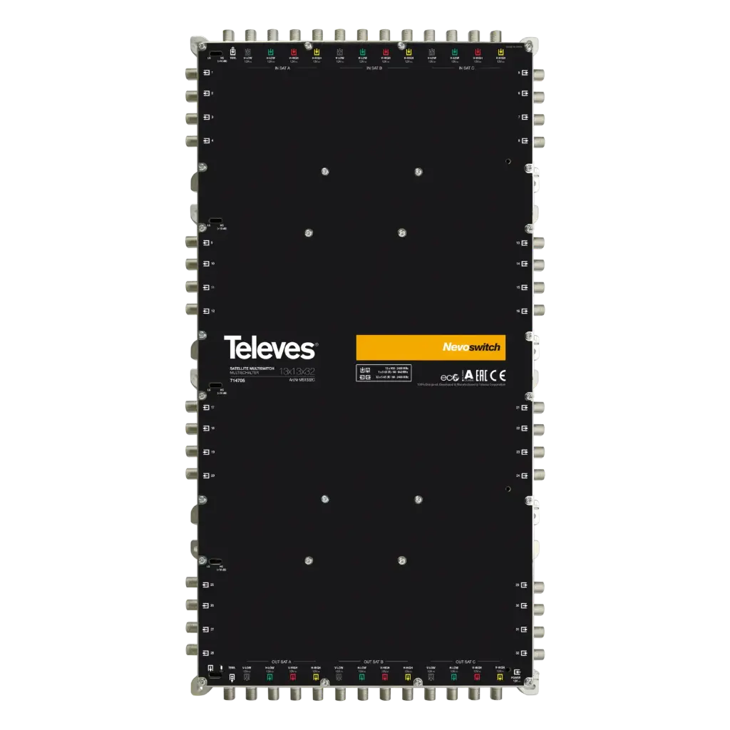 MULTISWITCH AUTONOME ou CASCADABLE 13x13x32 "F" TELEVES