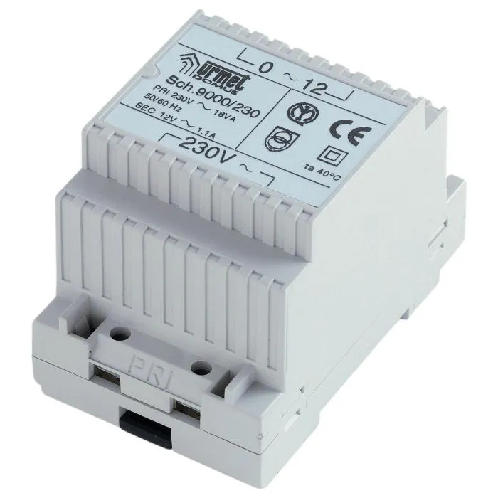 ALIMENTATION 12V 20 VA  MONTAGE SUR RAIL DIN URMET