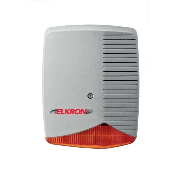 SIRENE AUTO ALIMENTEE ALU, FLASH à LED, EXTERIEURE 105 dB ELKRON