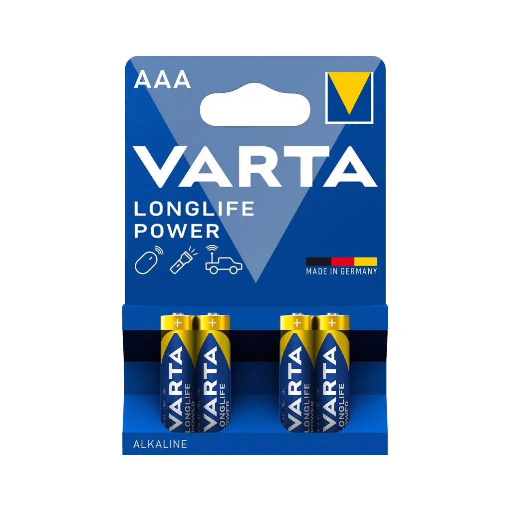 BLISTER DE 4 PILES HIGH ENERGY AAA/LR03 VARTA