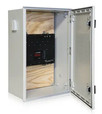 ARMOIRE PREEQUIPEE PANNEAU BOIS H600 x L400 x P230 FERMETURE 2 POINTS CAHORS