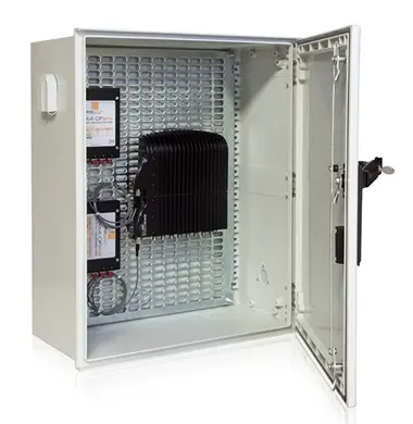 ARMOIRE PREEQUIPEE PLAQUE METAL H600 x L400 x P230 FERMETURE 3 POINTS CAHORS