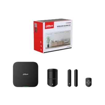 KIT ALARME HUB 2 IP/WIFI/4G +CONTACT OUV + PIRCAM +TELECOMMANDE NOIR DAHUA 