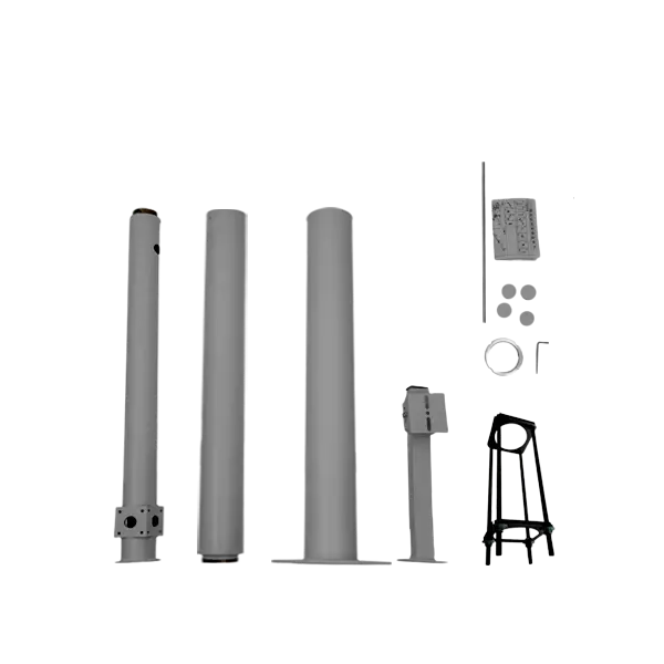 POTEAU DE 3 METRES GRIS FONCE POUR INSTALLATION DE CAMERAS TECLINK 