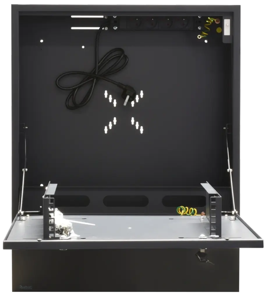COFFRET MURAL NVR+ONDULEUR 2U NOIR ELBAC 