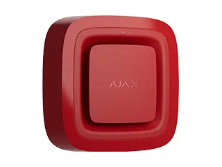 AVERTISSEUR SONORE D'ALARME INCENDIE TYPE 4 SANS FIL BATTERIE 4x CR123A. ROUGE AJAX   