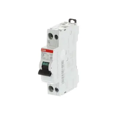 DISJONCTEUR PHASE NEUTRE SN201L A VIS 6 A / 4.5kA (470233) ABB