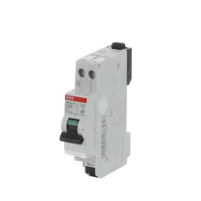 DISJONCTEUR PHASE NEUTRE SN201SL SANS VIS 20 A / 4.5kA (470439) ABB