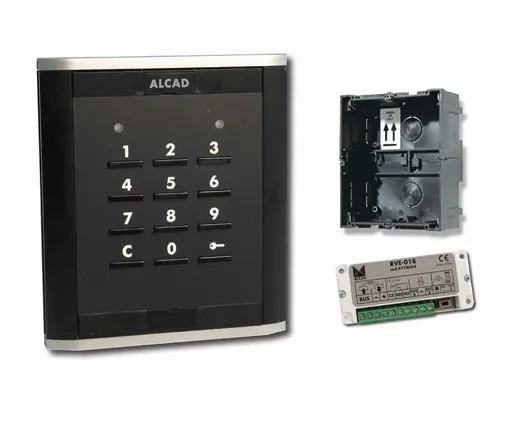 PLAQUE DE RUE à clavier codé iBLACK POUR LE CONTROLE D'ACCES ALCAD