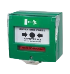 DECLENCHEUR MANUEL VERT 2 CONTACTS ETANCHE NEUTRONIC