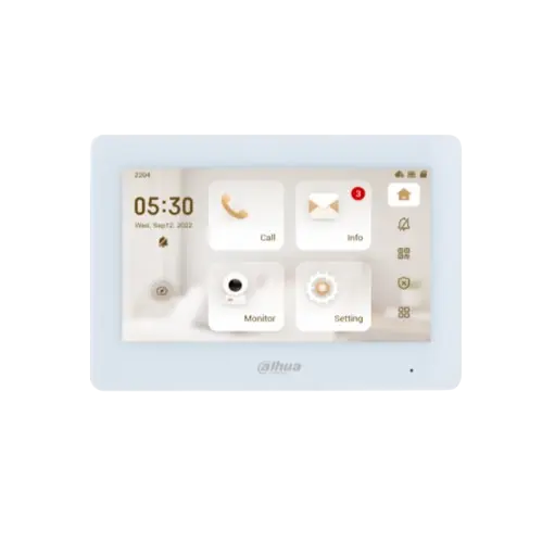 ECRAN TFT 7"  COULEUR IP POE ET WIFI BLANC  DAHUA