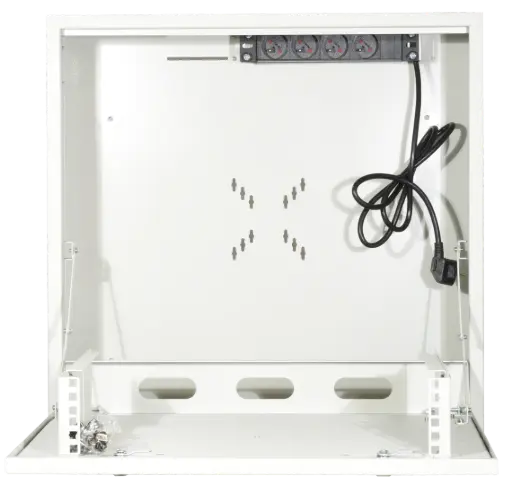 [ELBKZNVR1-75-B0] COFFRET MURAL NVR/SWITCH 2U GRIS CLAIR ELBAC 