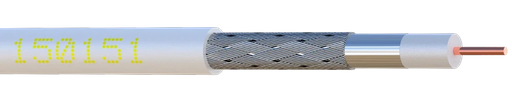 [ELBSAT5] CABLE COAXIAL  Ø 5 mm BLANC (bobine100m)ELBAC