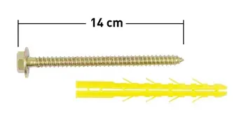 [ERA010140] FIXATION CORPS CREUX TIREFOND Ø 10 mm, Long. 140 mm + rondelles ERARD