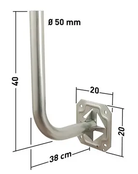 [ERA800952] CONSOLE COUDEE ZB Ø 50 mm, DEPORT 38 cm, COUDE 40 cm  ERARD