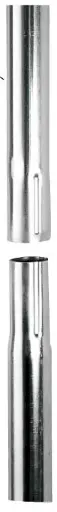 [ERA802050] MAT ACIER 2 m Ø 50 mm  ZINC BLANC. Livré avec bouchon. ERARD