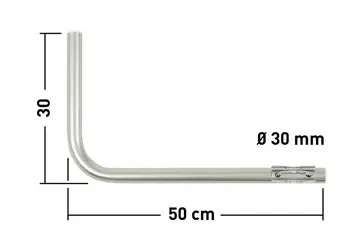 [ERA807580] BRAS DE DEPORT COUDE Ø 30 mm, Long 50 cm, COUDE 30 cm  ERARD