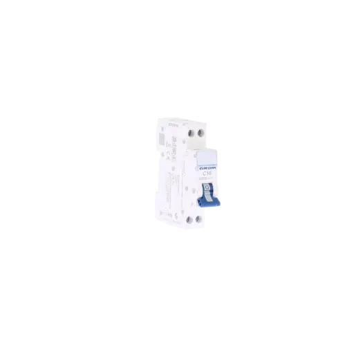 [EUR20216] DISJONCTEUR 1P+N 16A NF courbe C connexion vis haut/bas 3kA EUR'OHM
