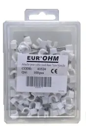 [EUR43524] CAVALIERS 7 mm ( la boite de 100) BLANC EUROHM 