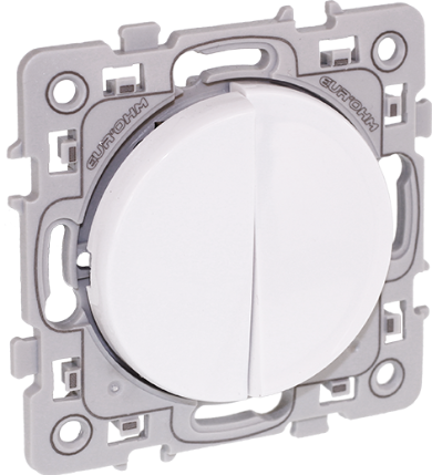 [EUR60210] INTERRUPTEUR DOUBLE VA ET VIENT BLANC SQUARE EUROHM